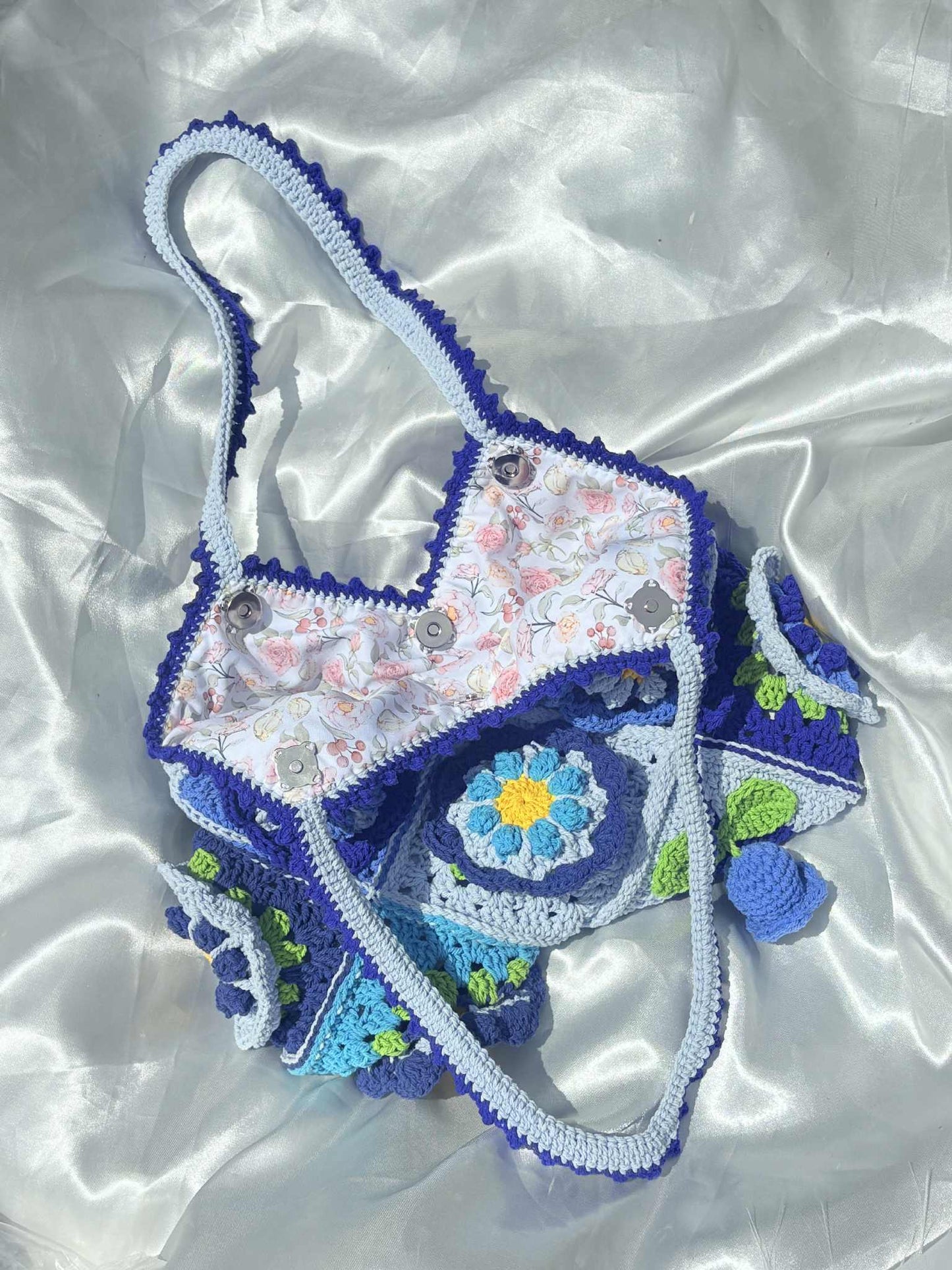 3D Flower handbag or Shoulder | Crochet Bag