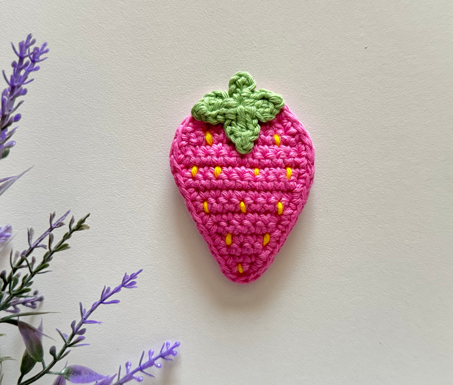 Strawberry Crochet Hair Clip