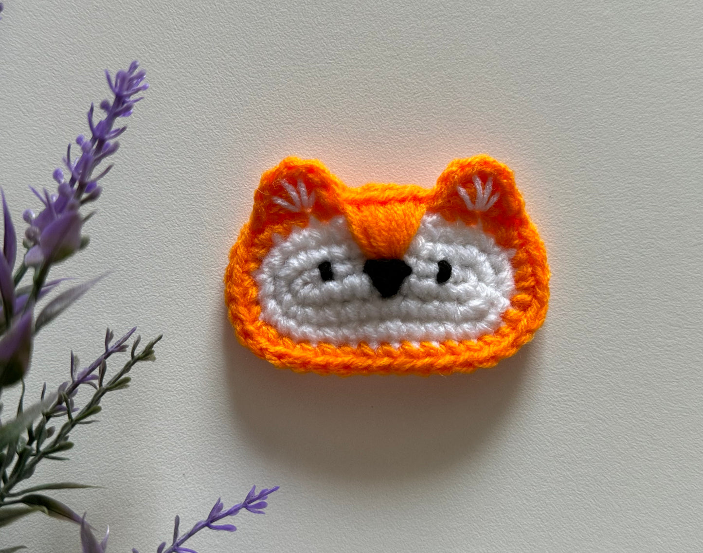Frog or Fox Crochet Hair clip