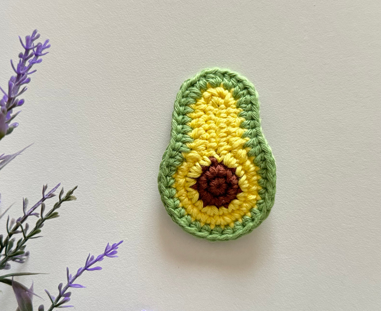 Avocado and Pineapple Crochet Hair Clip