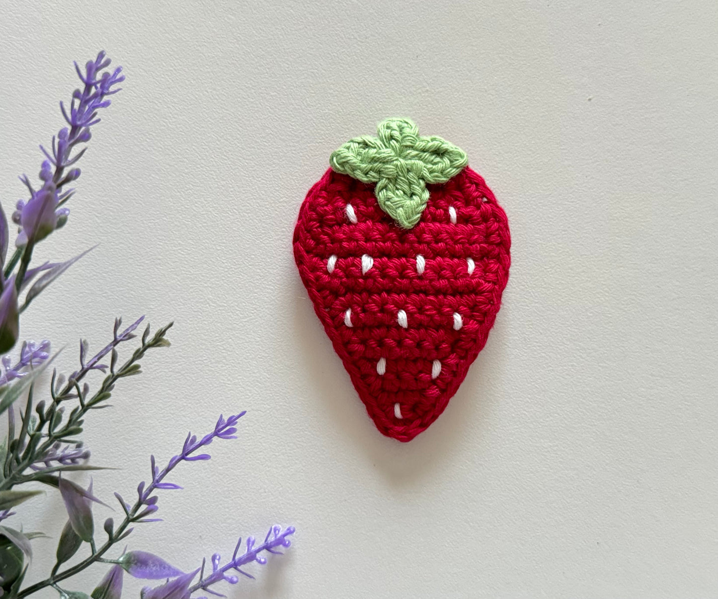 Strawberry Crochet Hair Clip