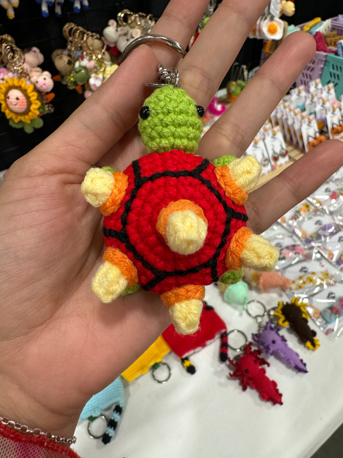 Mario Turtle Crochet Keychain