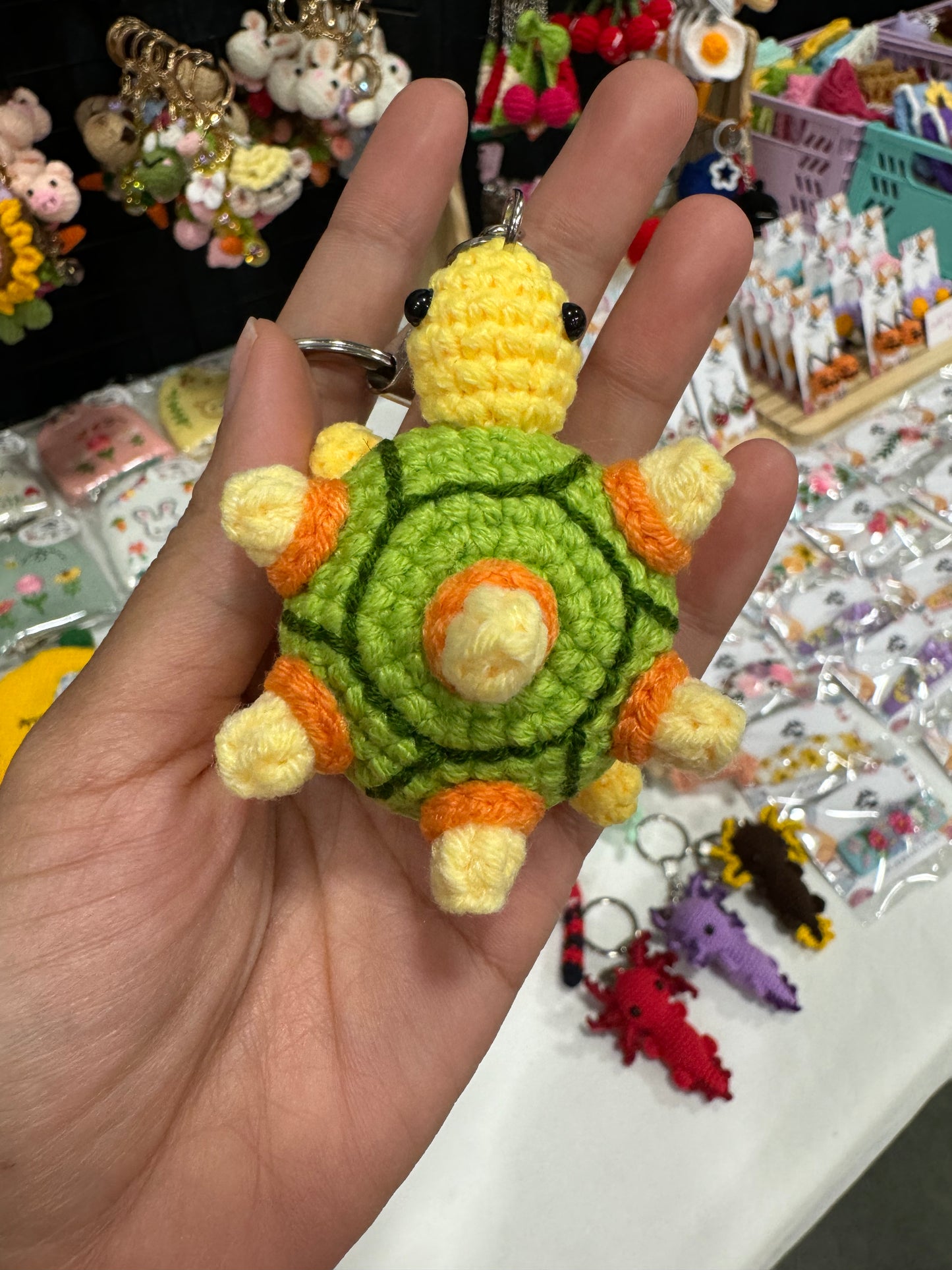 Mario Turtle Crochet Keychain