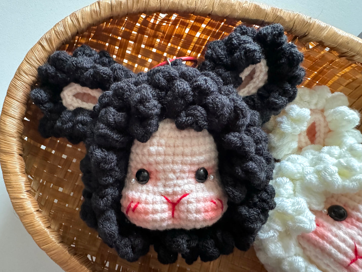 Adorable Sheep Keyring or Desk Decor