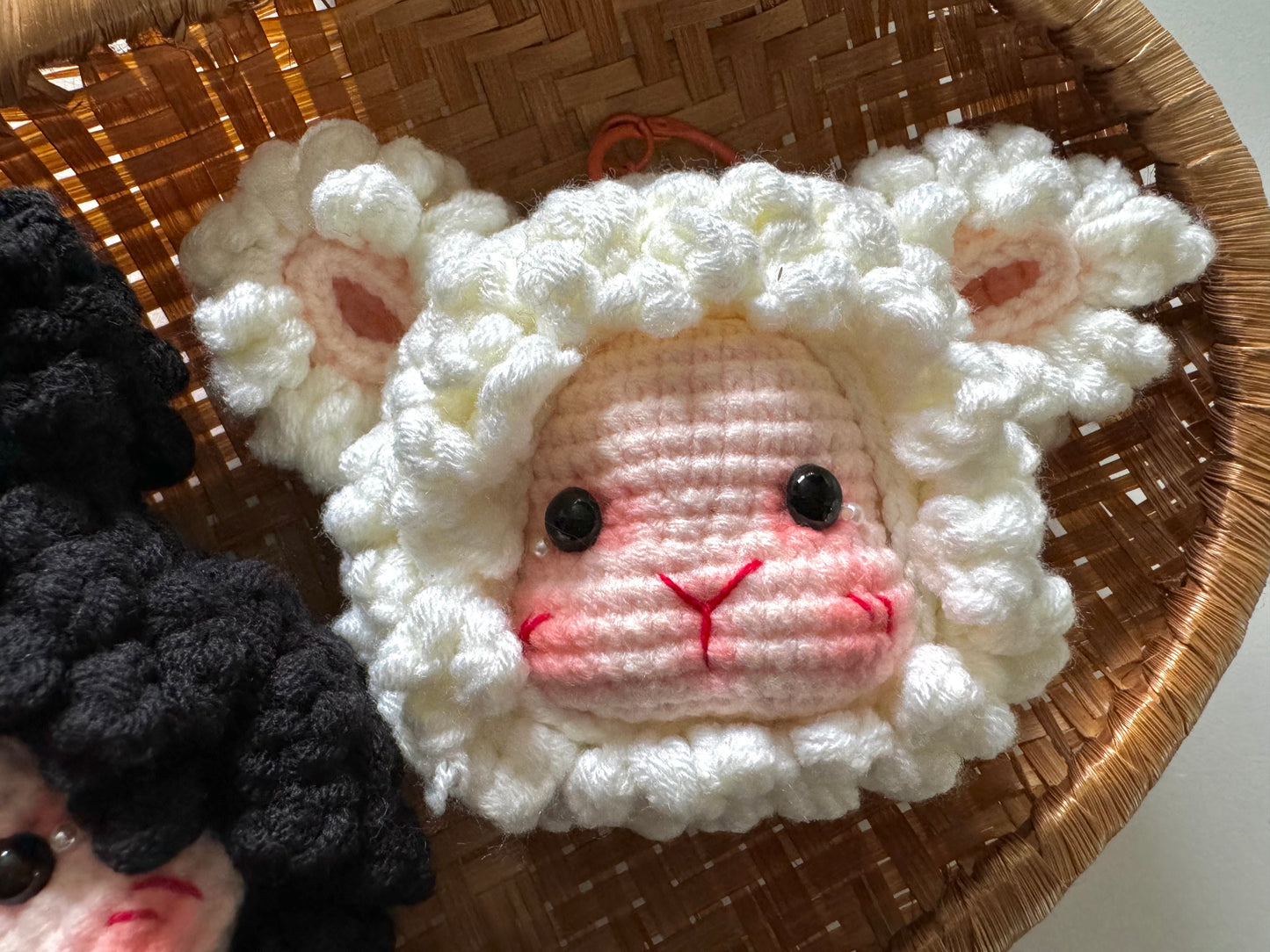 Adorable Sheep Keyring or Desk Decor