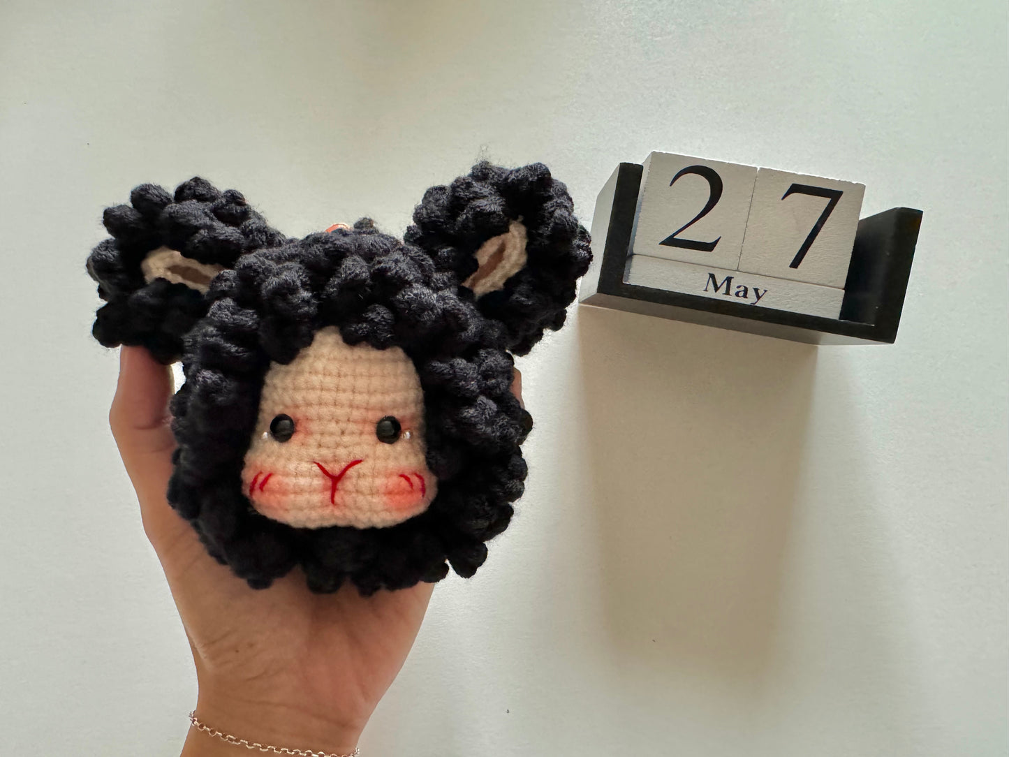Adorable Sheep Keyring or Desk Decor