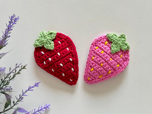 Strawberry Crochet Hair Clip