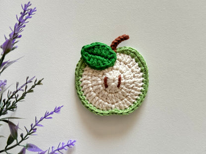 Apple Crochet Hair Clip
