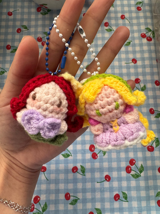 Tiny Princess Crochet Keychain