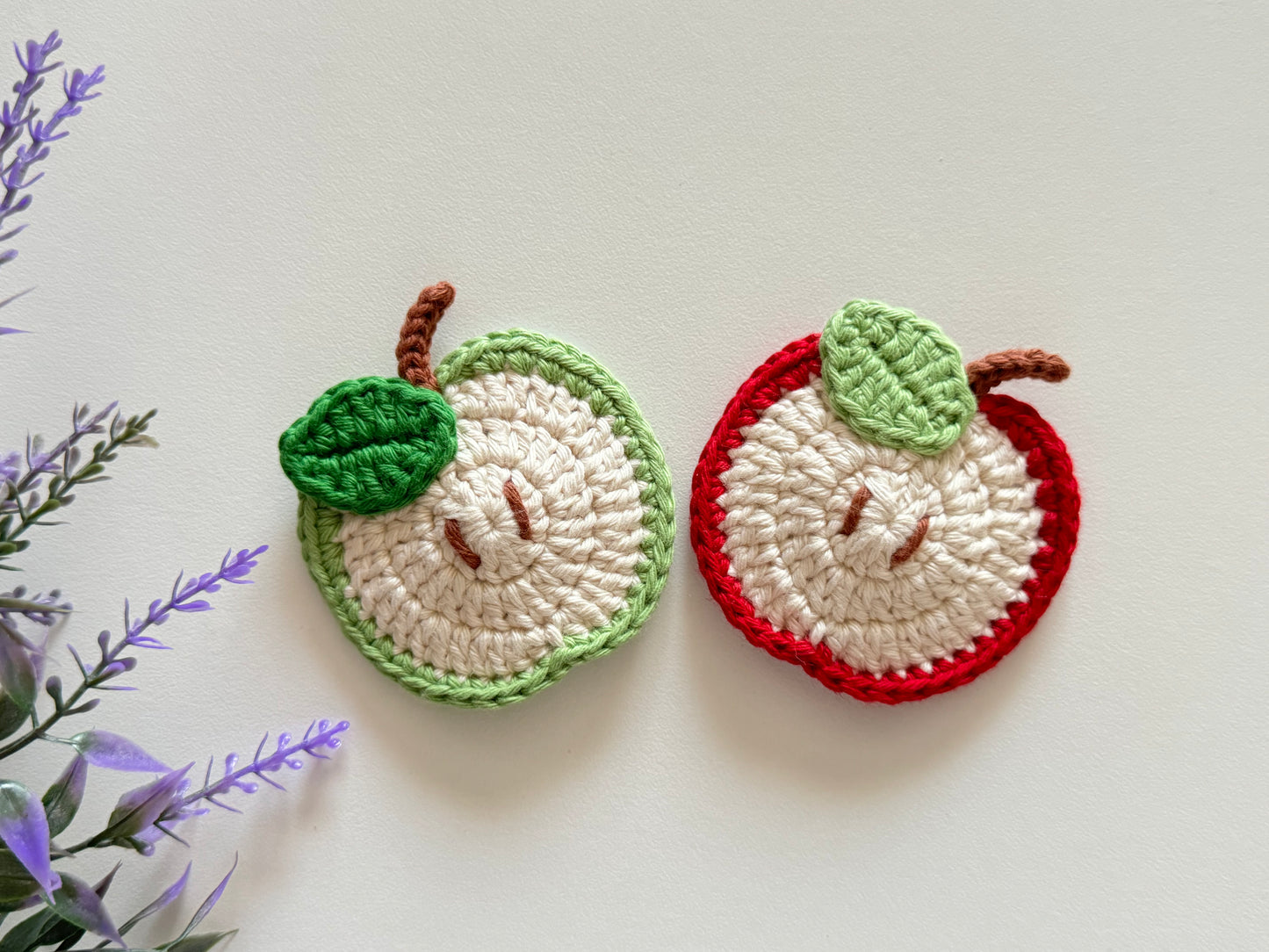 Apple Crochet Hair Clip