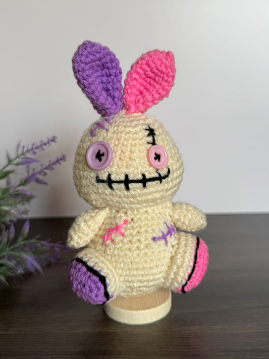 Halloween Bunny Crochet Keychain