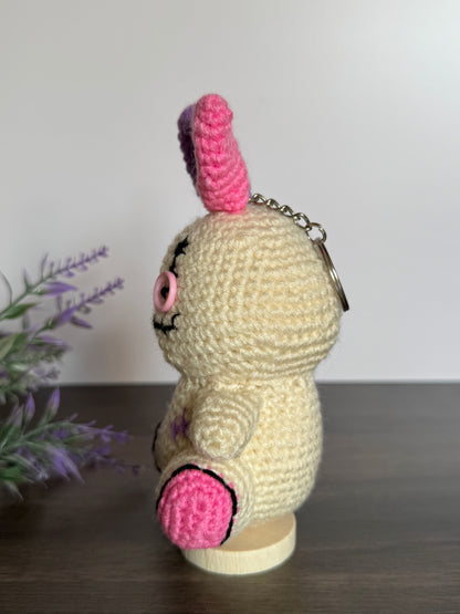 Halloween Bunny Crochet Keychain