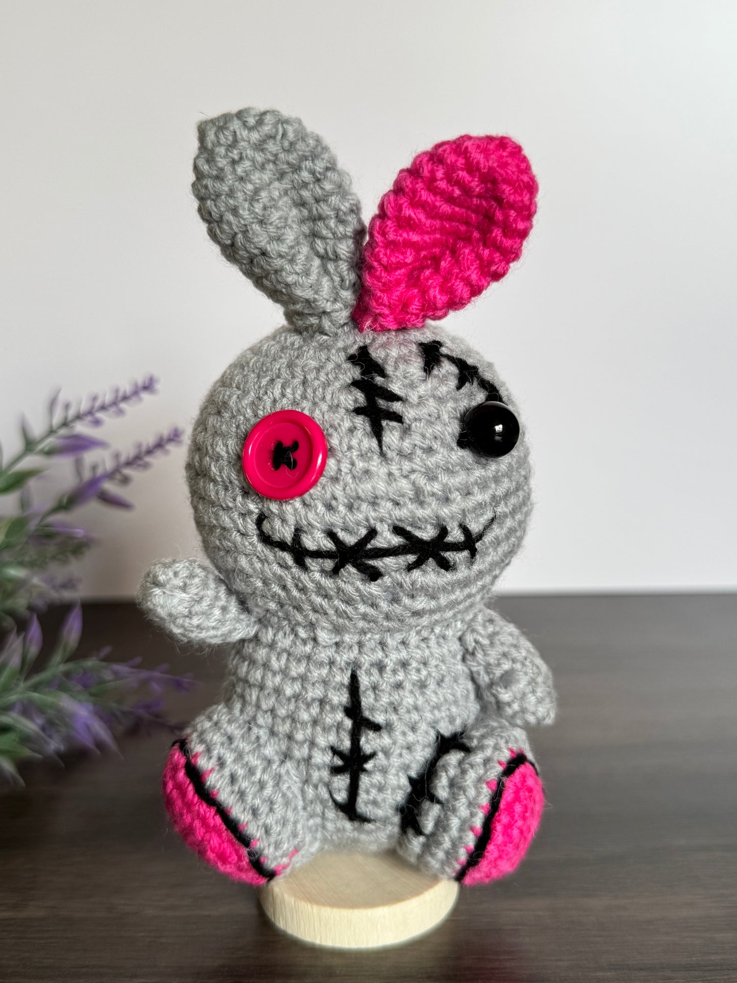 Halloween Bunny Crochet Keychain