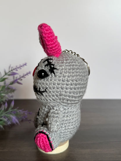 Halloween Bunny Crochet Keychain