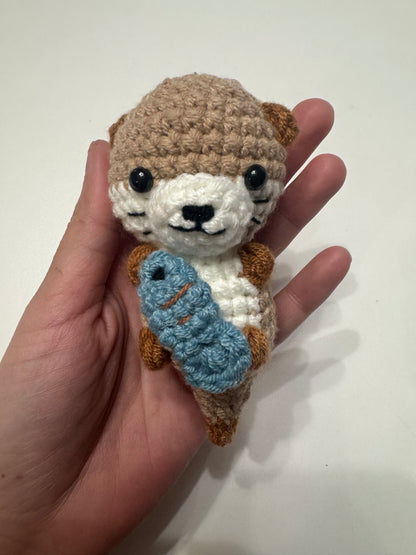 Otter Crochet Keychain