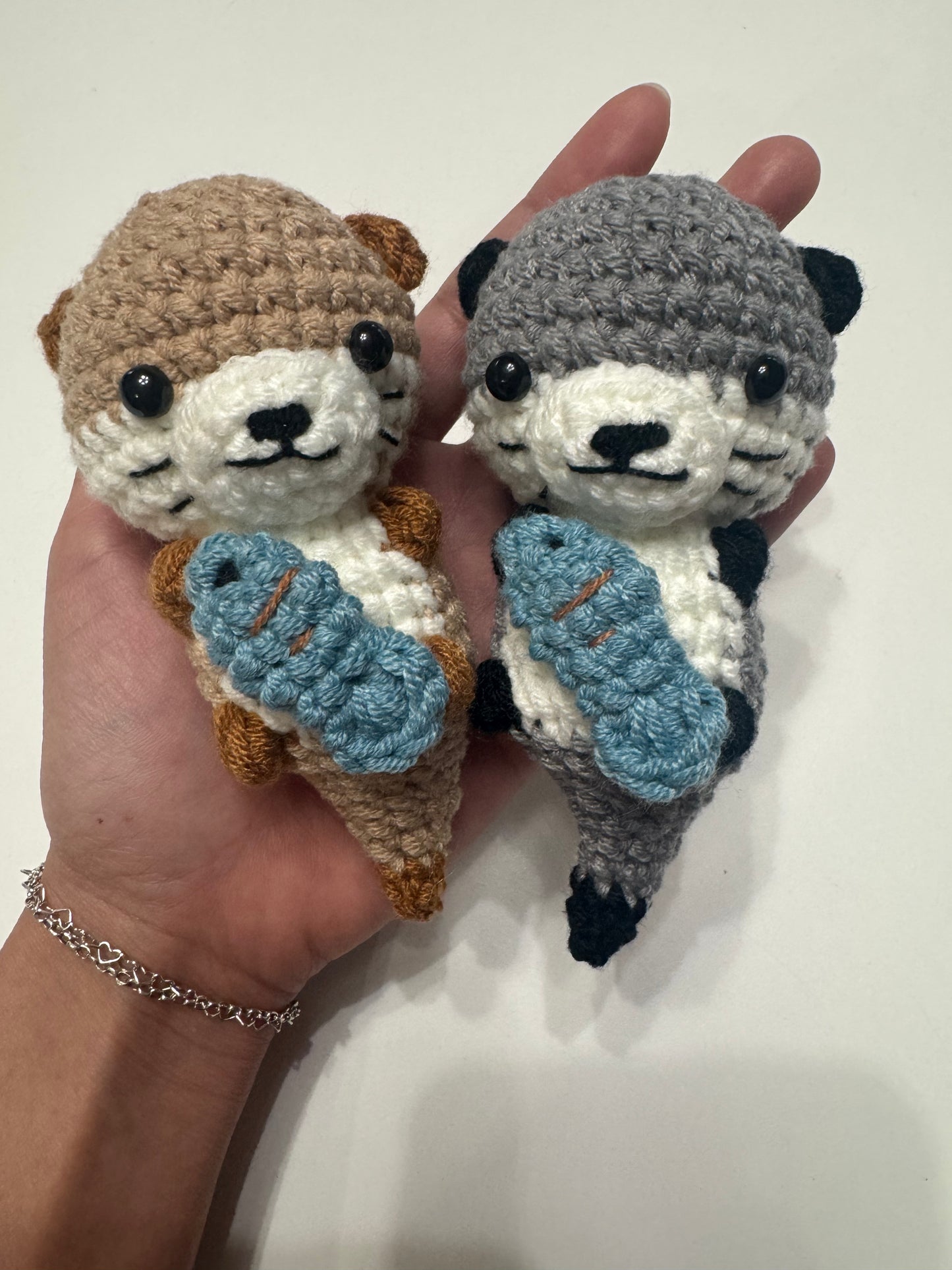 Otter Crochet Keychain