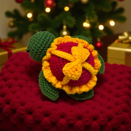 Christmas Present Turtle | Santa Turtle | Christmas Crochet Ornament