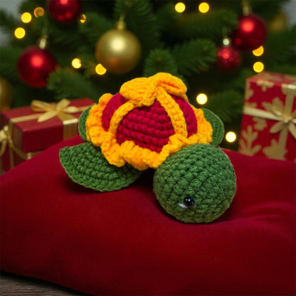 Christmas Present Turtle | Santa Turtle | Christmas Crochet Ornament
