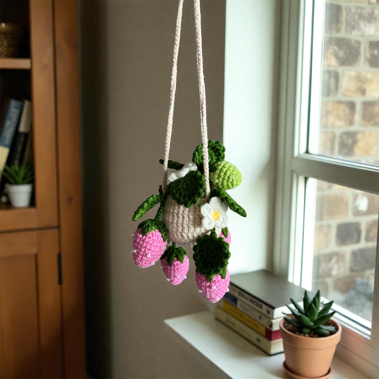 Strawberry Hanging Pot Crochet