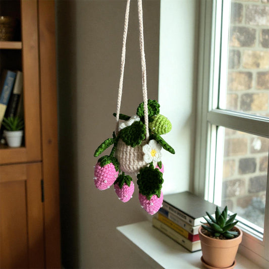 Strawberry Hanging Pot Crochet