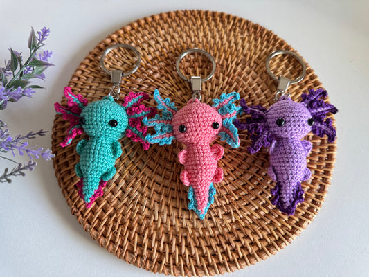 Rare Color Axolotl Crochet Keychain