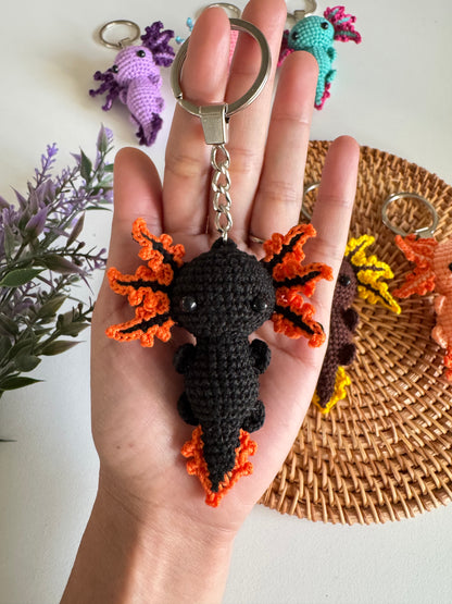 Rare Color Axolotl Crochet Keychain