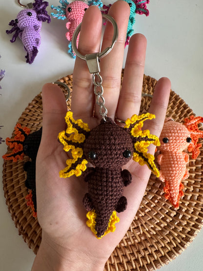 Rare Color Axolotl Crochet Keychain
