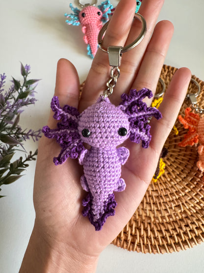 Rare Color Axolotl Crochet Keychain
