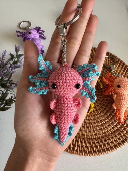 Rare Color Axolotl Crochet Keychain