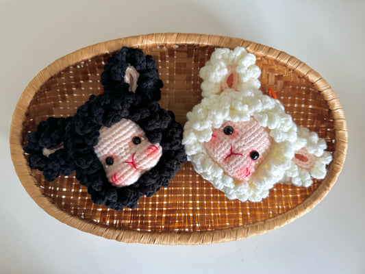 Adorable Sheep Keyring or Desk Decor