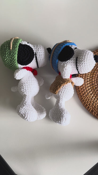 Pilot Snoopy Crochet Plushie
