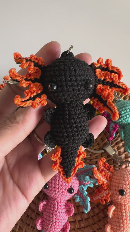 Rare Color Axolotl Crochet Keychain