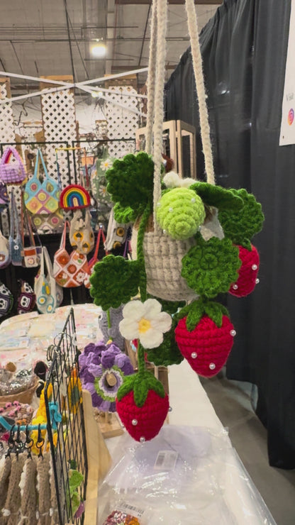 Strawberry Hanging Pot Crochet
